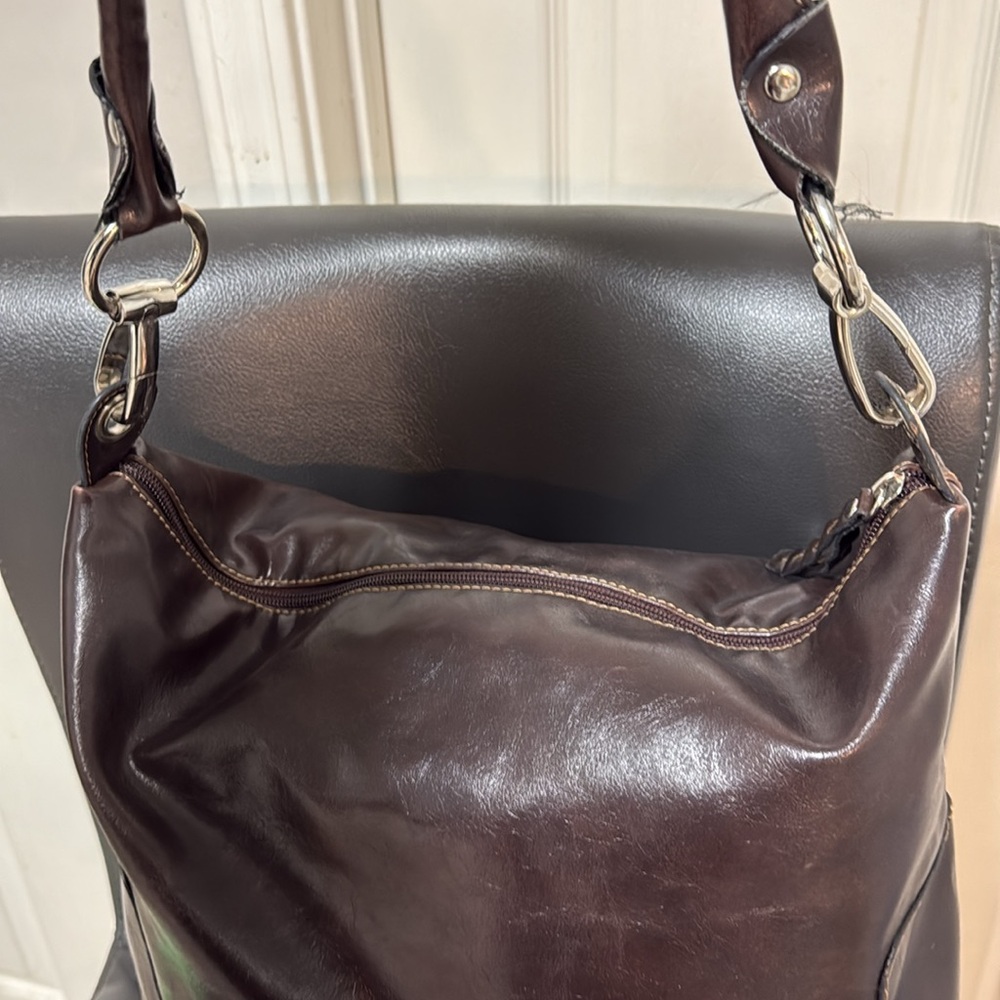 Chinese Laundry Large Brown Hobo-Style Handbag View 5